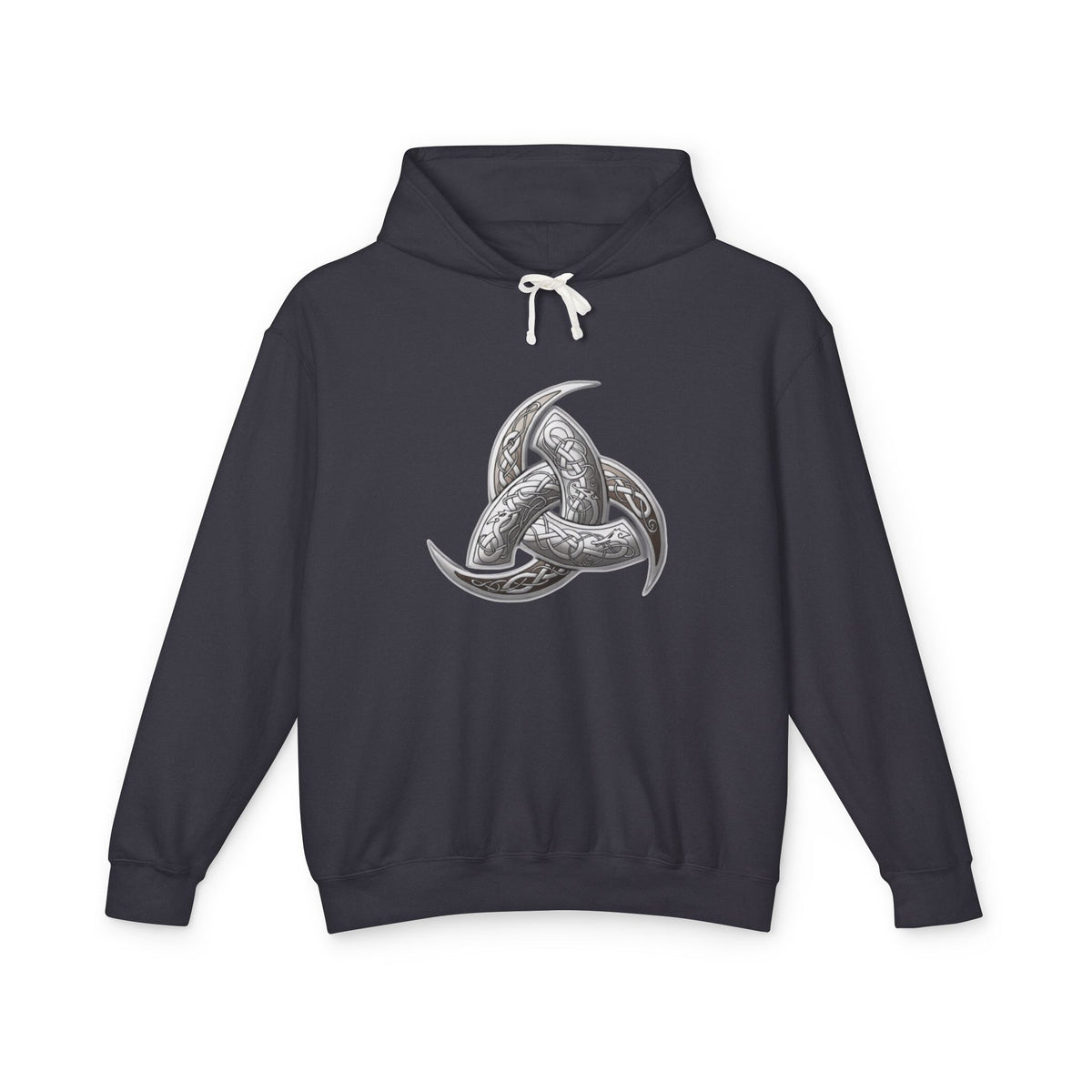 The Triple Horn of Odin is Viking Triskelion Hoodie — Celtic Knot Norse Symbol Pullover