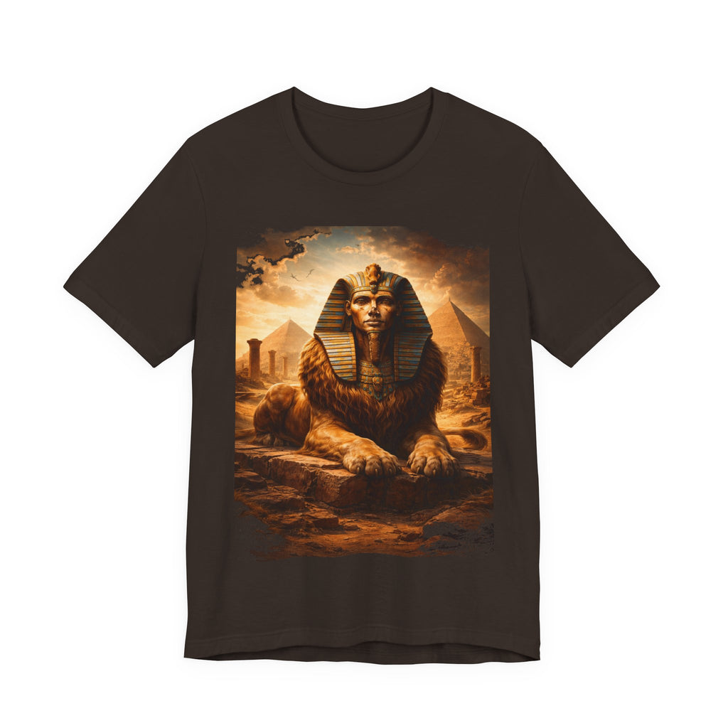 Egyptian Sphinx Graphic Tee — Vintage Pyramid Sunset T-Shirt