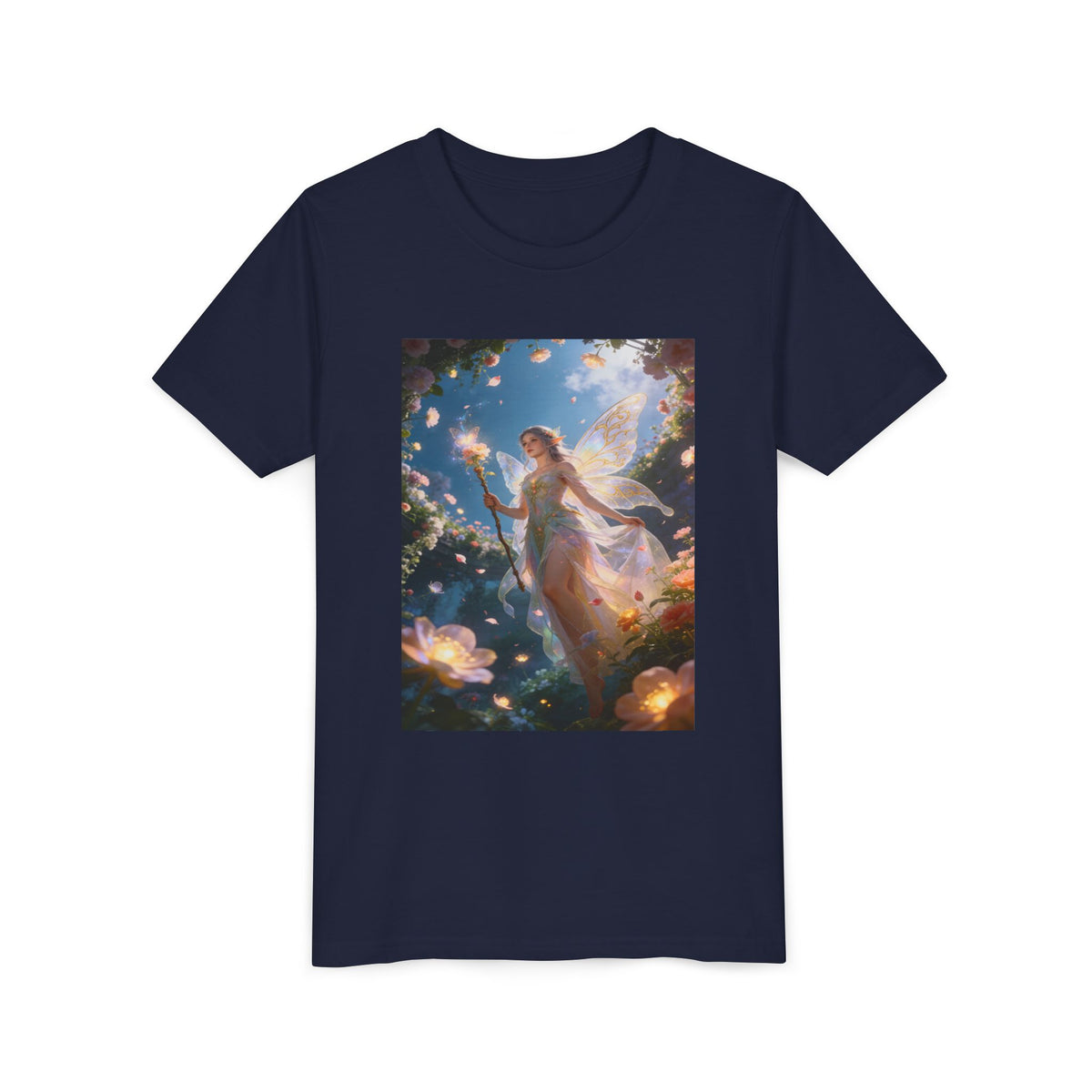 Fairy Glow Youth Tee — Enchanted Forest Fairy Graphic T-Shirt