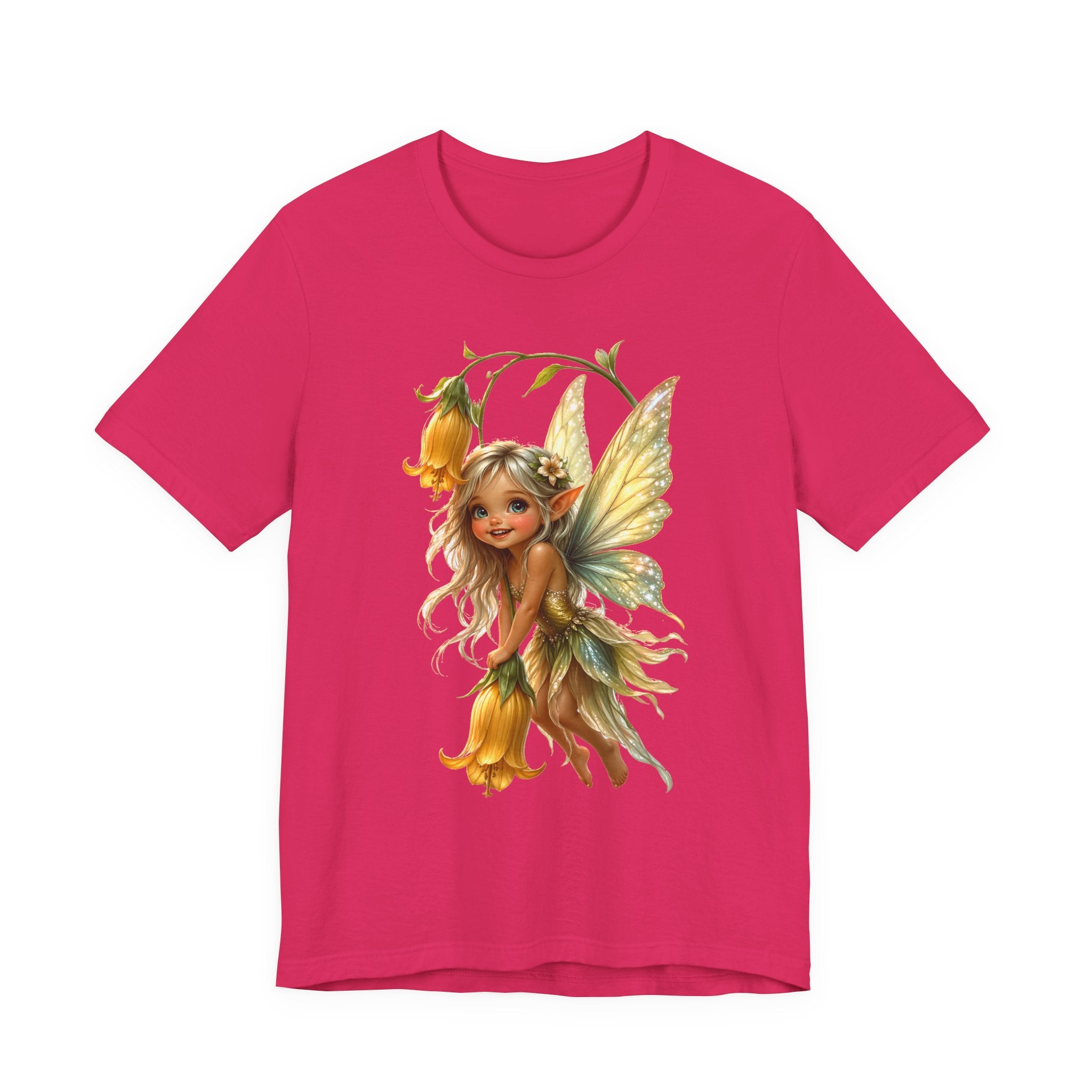 Fairy Flower T-Shirt — Whimsical Yellow Bell Fairy Graphic Tee