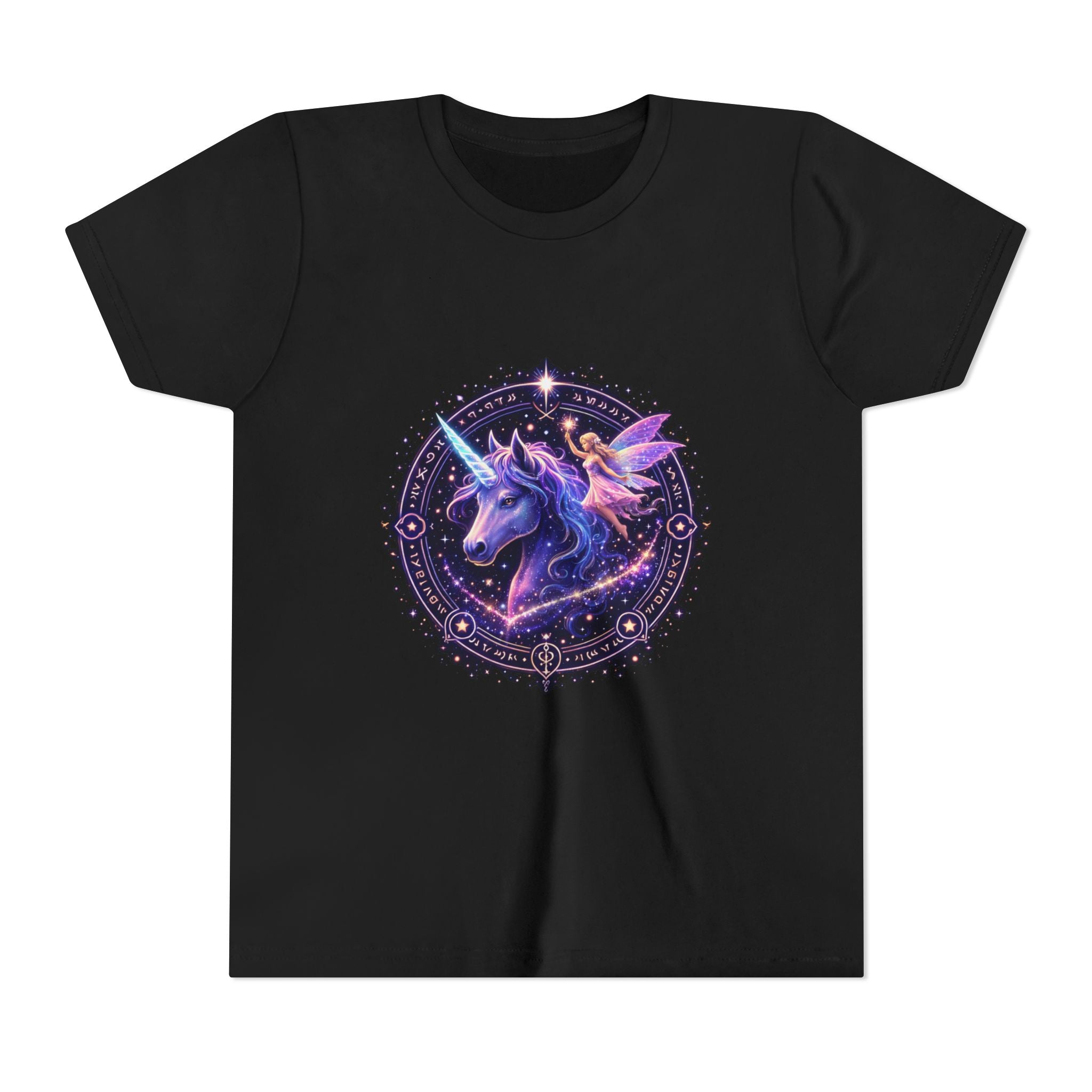 Youth Unicorn Tee — Magical Purple Galaxy Unicorn Graphic Shirt