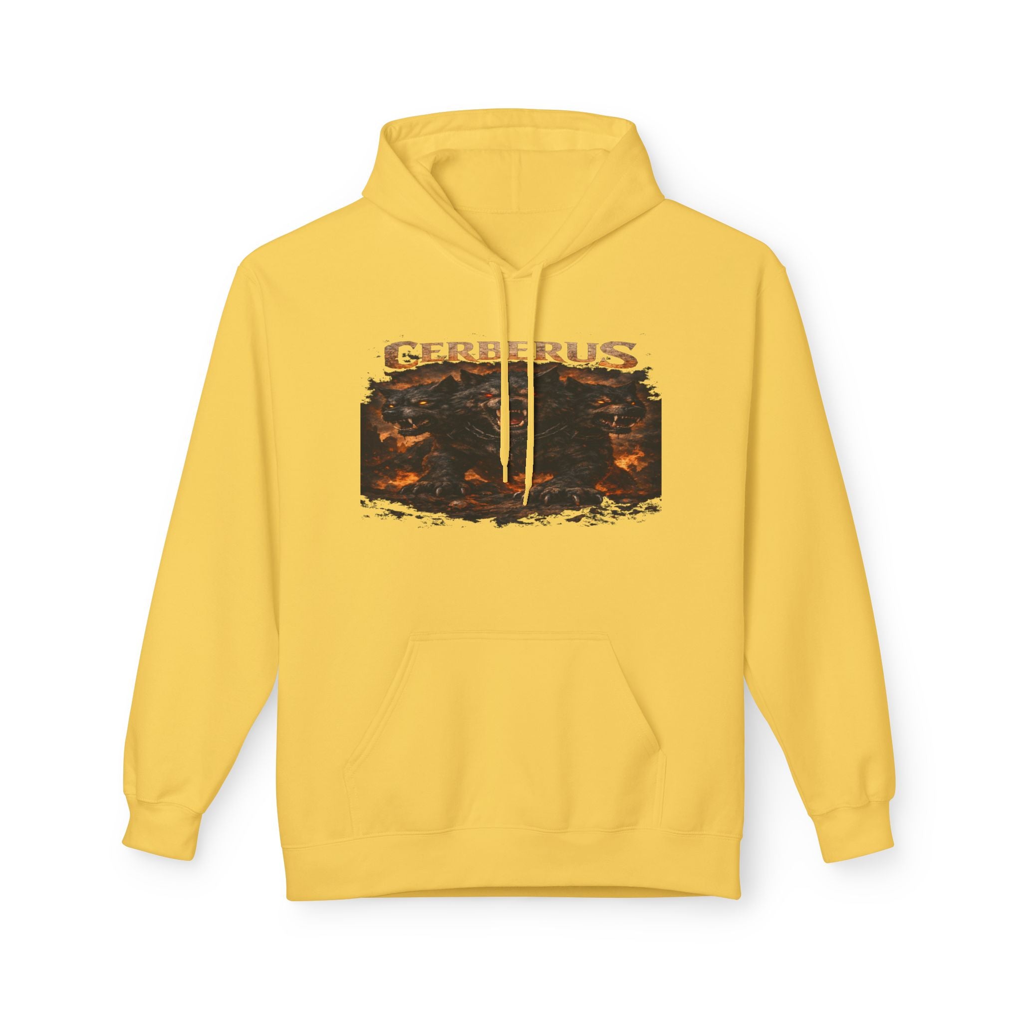 Gerberus Mythic Dog Hoodie — Fiery Cerberus Graphic Sweatshirt