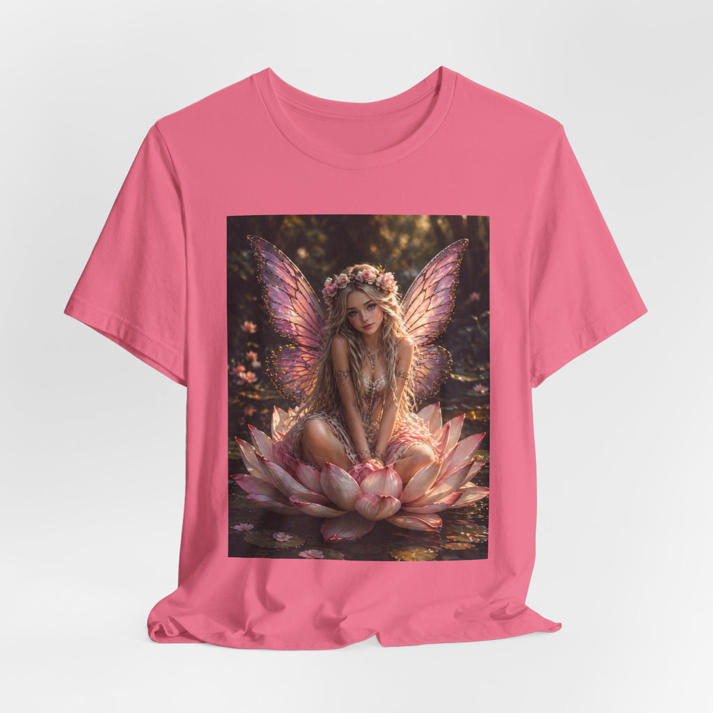 Fairy Lotus T-Shirt — Enchanted Winged Fairy Graphic Tee