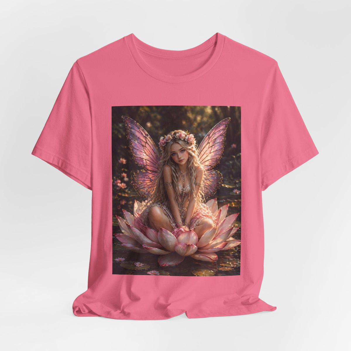 Fairy Lotus T-Shirt — Enchanted Winged Fairy Graphic Tee
