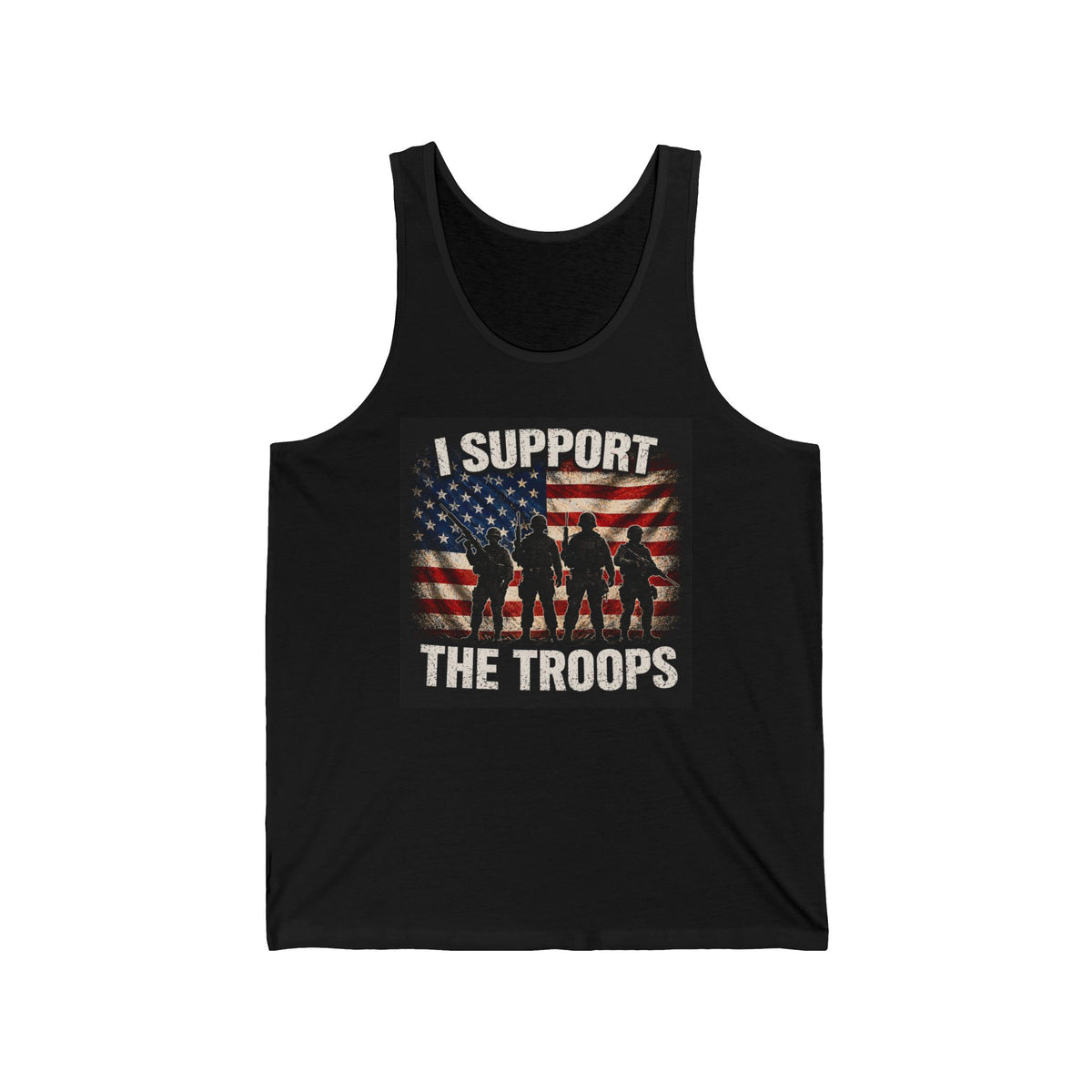 I Support The Troops Tank Top — Patriotic American Flag Military Support Tank