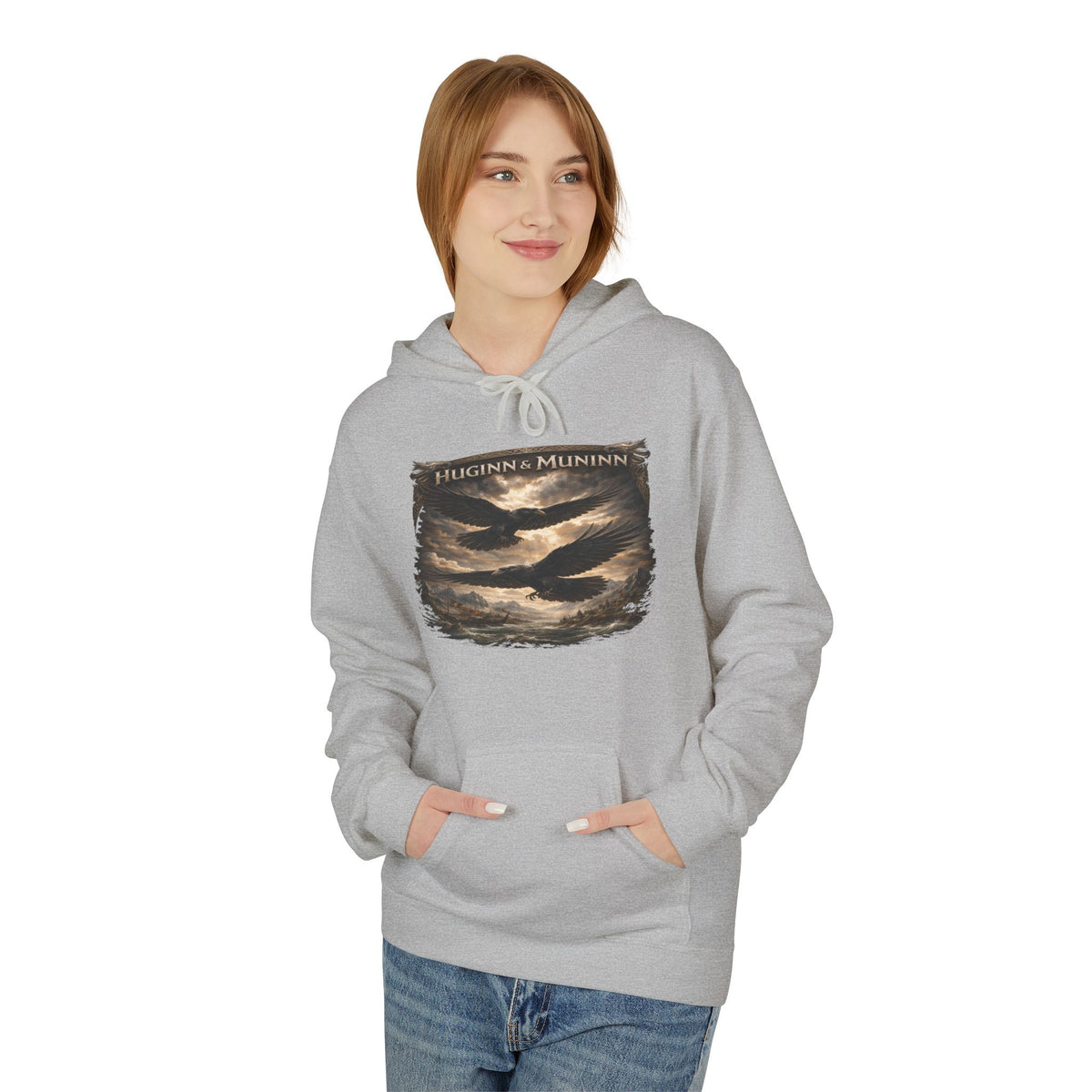 Huginn and Muninn – The Twin Ravens of Odin -cotton Pullover
