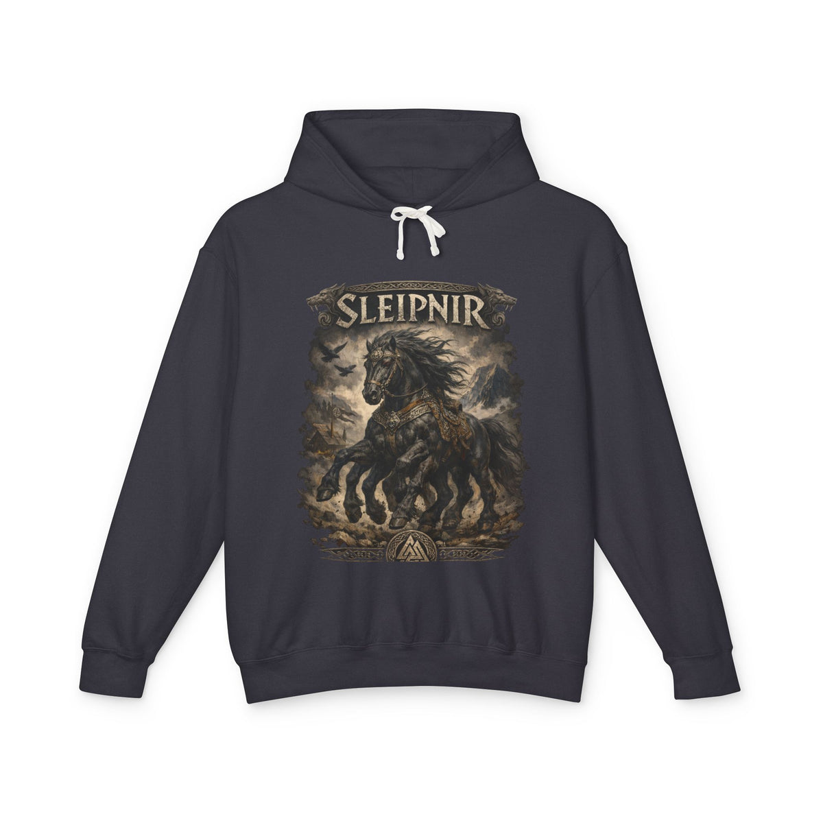 Sleipnir Norse Mythology Hoodie — Viking Horse Graphic Pullover