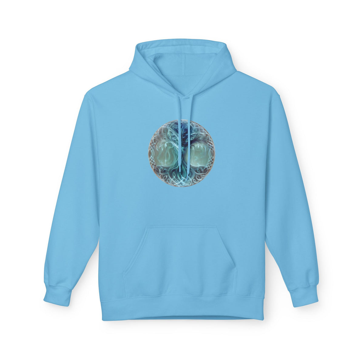 Yggdrasil tree of life-Cotton Hoodie — Ethereal Sea Skull Graphic Hoodie