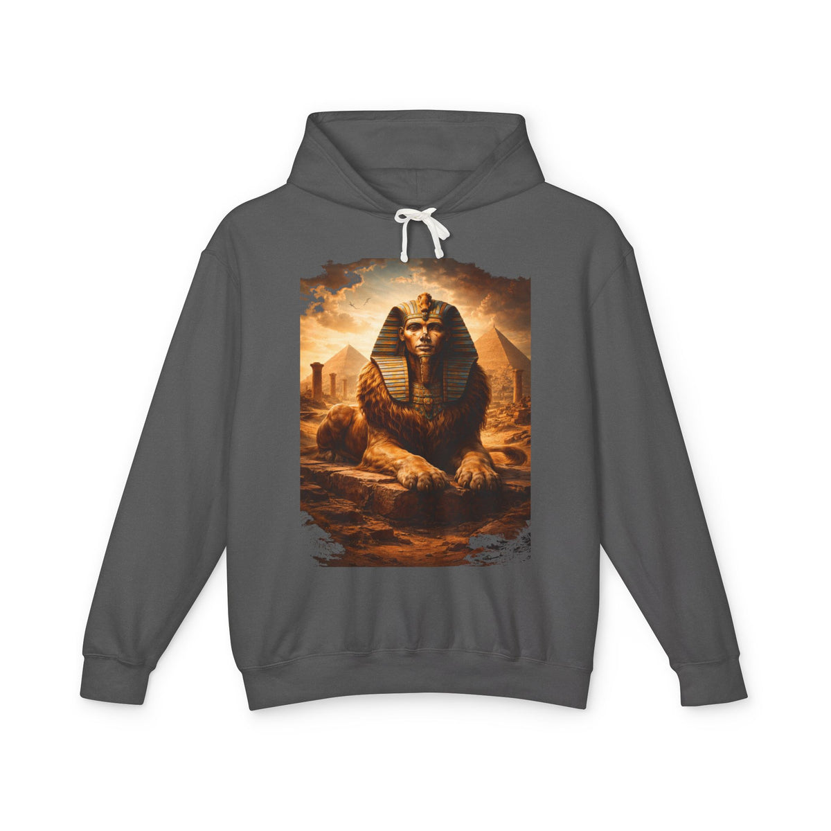 Sphinx & Pyramids Graphic Hoodie — Vintage Egyptian Sphinx Sweatshirt
