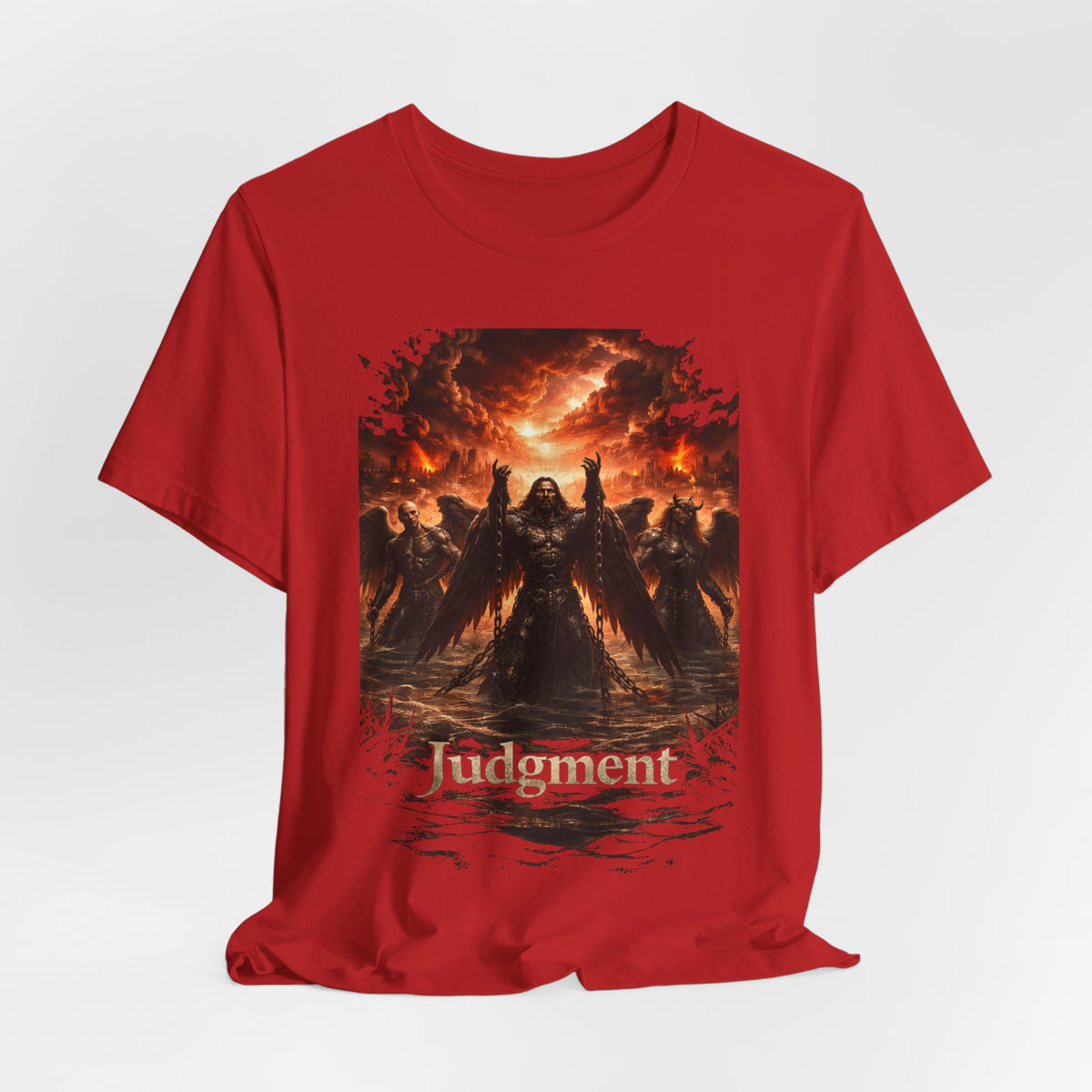 Judgment Graphic Tee — Apocalyptic Angel War T‑Shirt