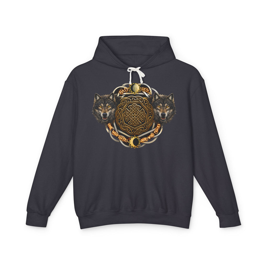 Celtic Wolf Hooded Sweatshirt — Norse Knot Tribal Wolves Graphic Hoodie