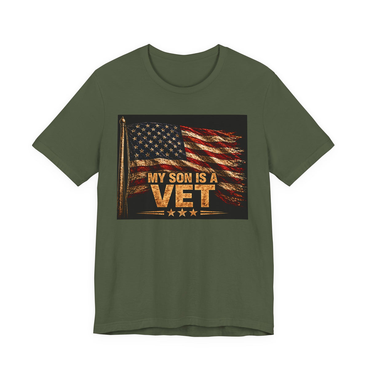 My Son Is A Vet T-Shirt — Patriotic American Flag Veteran Support Tee