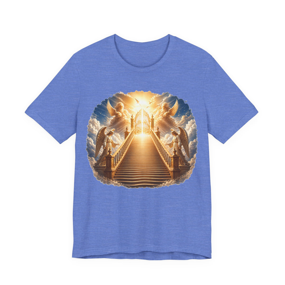 Heavenly Golden Stairway T‑Shirt — Angelic Gates Spiritual Tee