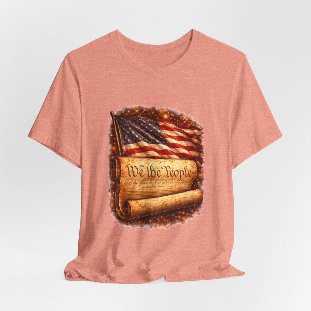 Patriotic 'We the People' T-Shirt — American Flag & Constitution Tee