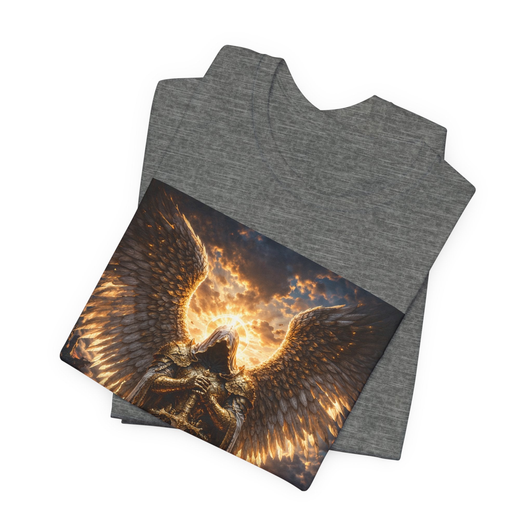 Angel Guardian T-Shirt — Golden Warrior Wings Graphic Tee