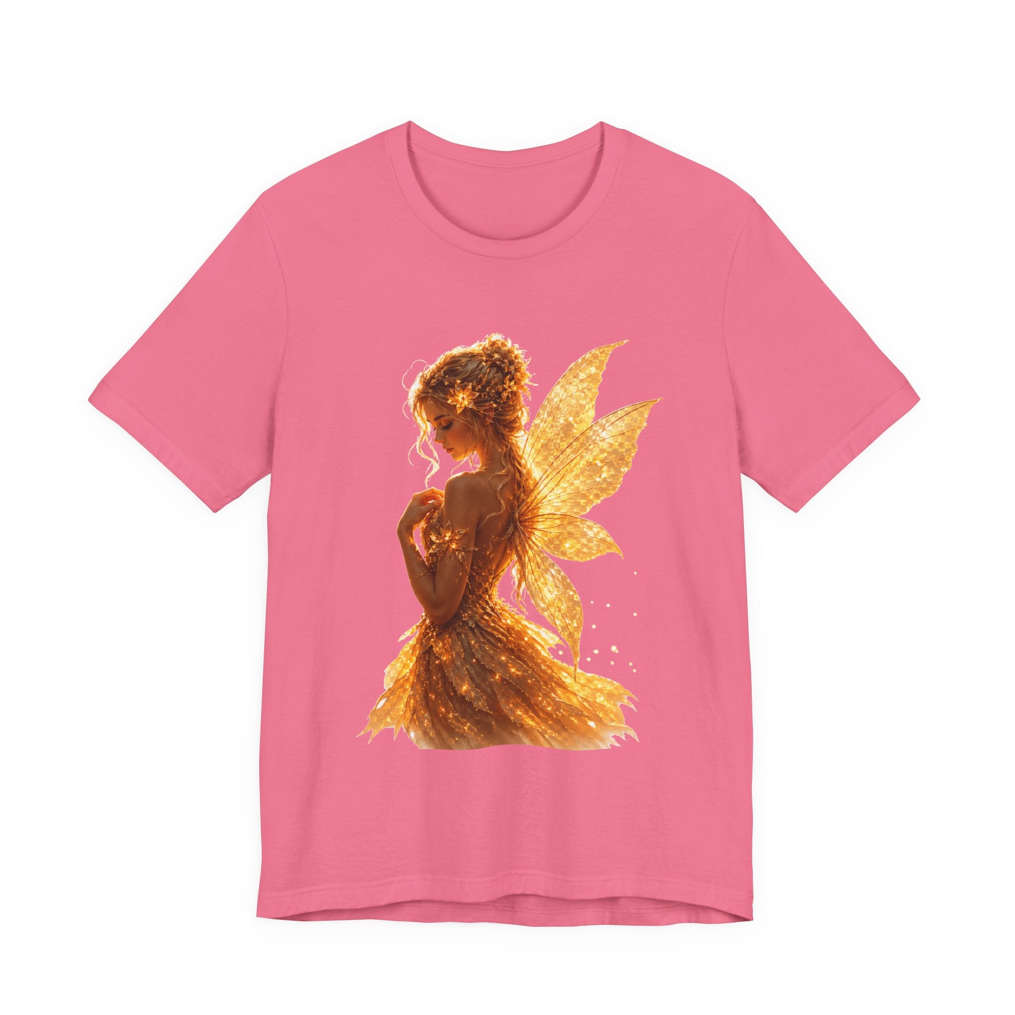 Golden Fairy T‑Shirt — Sparkling Fairy Silhouette Tee