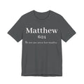 Matthew 6:24 Scripture T-Shirt — "No one can serve two masters" Christian Faith Tee