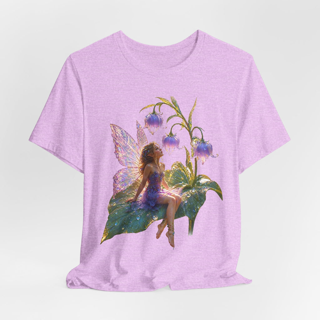 Fairy Garden T‑Shirt — Watercolor Fairy on Bellflower Tee