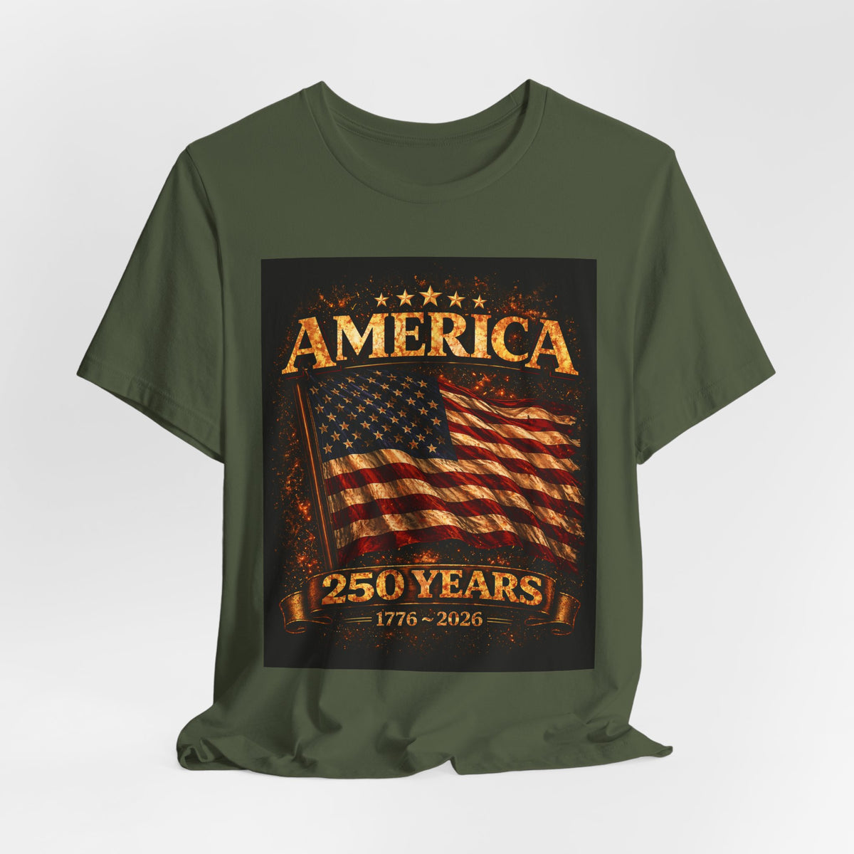 America 250 Years Flag T-Shirt — 1776–2026 Patriotic Tee