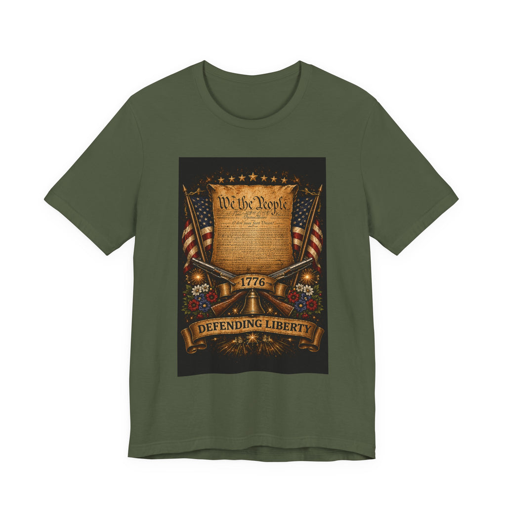 Defending Liberty 1776 T-Shirt — 'We the People' Patriotic Constitution Tee