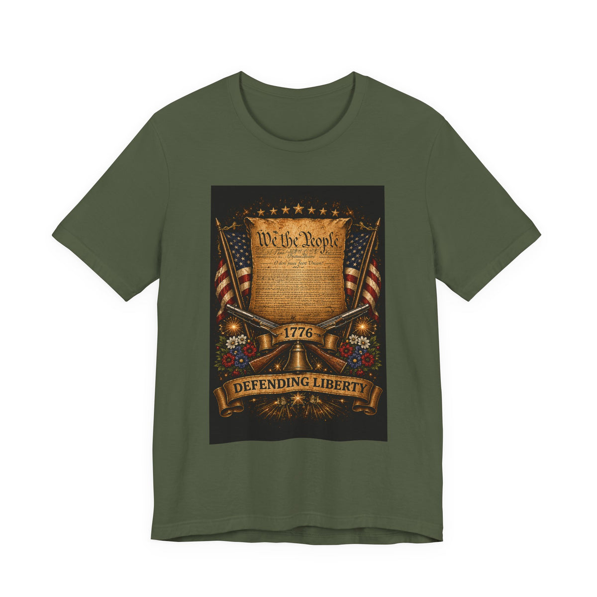 Defending Liberty 1776 T-Shirt — 'We the People' Patriotic Constitution Tee