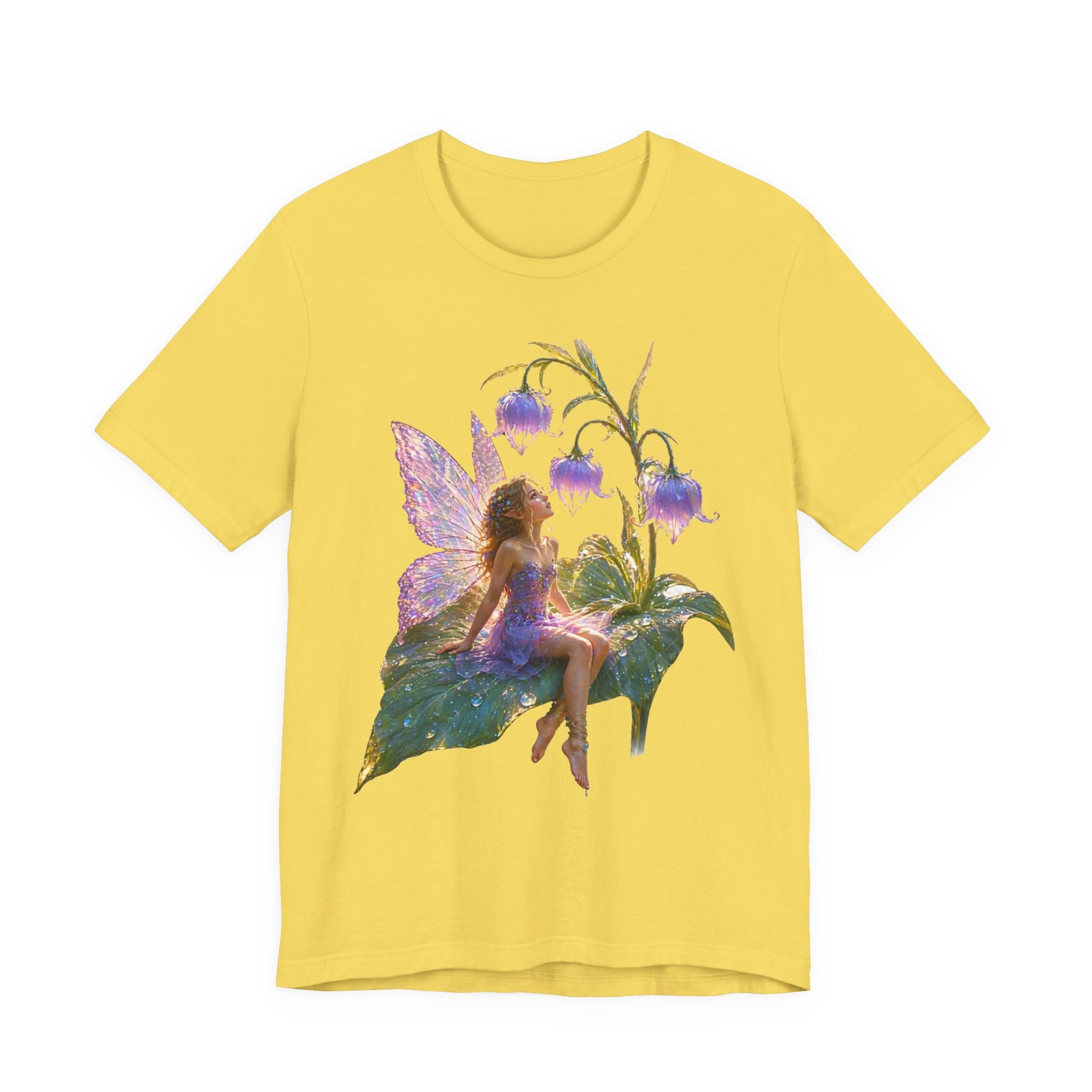 Fairy Garden T‑Shirt — Watercolor Fairy on Bellflower Tee