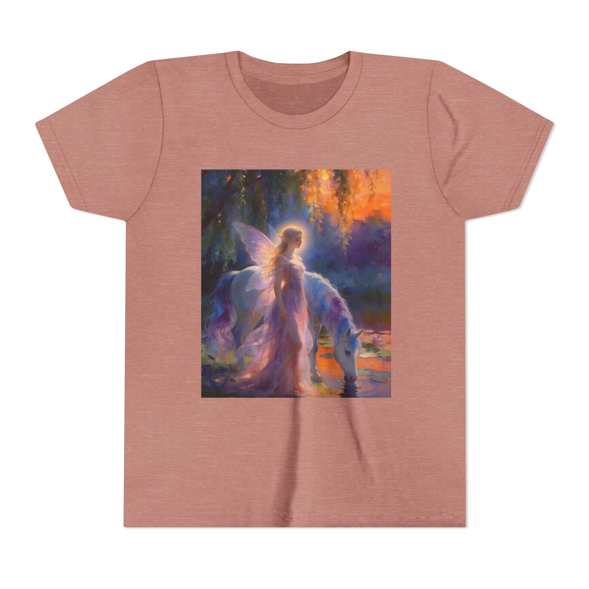 Fairy and Unicorn Youth Tee — Magical Fantasy Kids T-Shirt