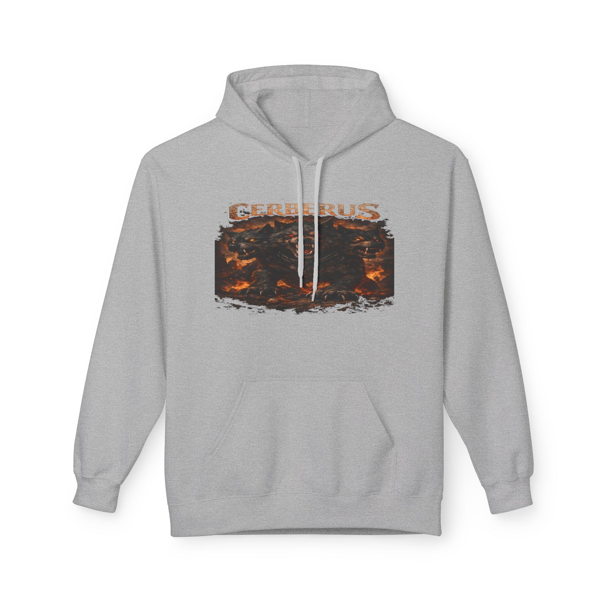Gerberus Mythic Dog Hoodie — Fiery Cerberus Graphic Sweatshirt