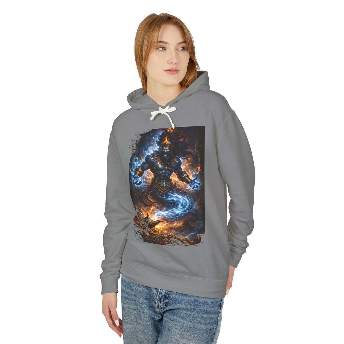 Jinn Hoodie — Mystic Fire & Water Fantasy Sweatshirt