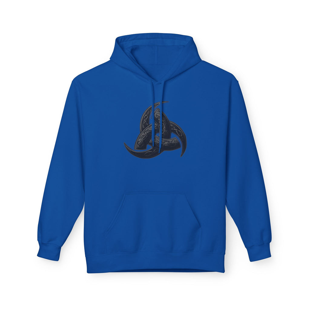 The Triple Horn of Odin is a Viking symbol  Fleece Hoodie