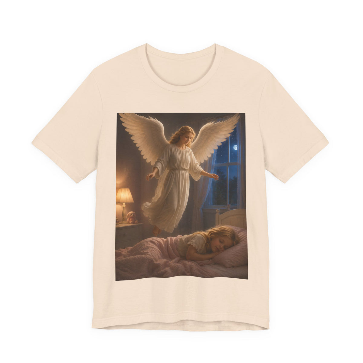 Guardian Angel T‑Shirt — Peaceful Night Prayer Tee for Kids & Parents