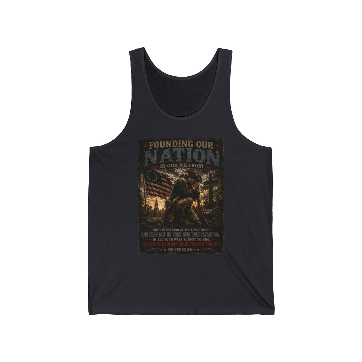 Founding Our Nation Tank Top — Patriotic Revolutionary War Graphic