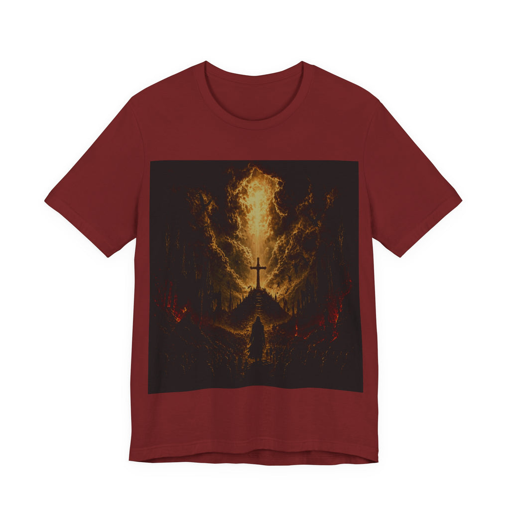 Christian Cross Flames T-Shirt — Fiery Faith Graphic Tee