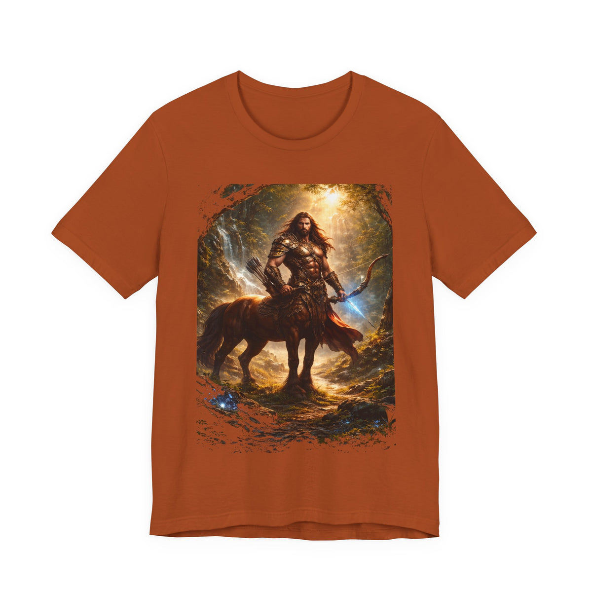 Centaur Warrior Fantasy T‑Shirt — Mythic Forest Battle Graphic Tee