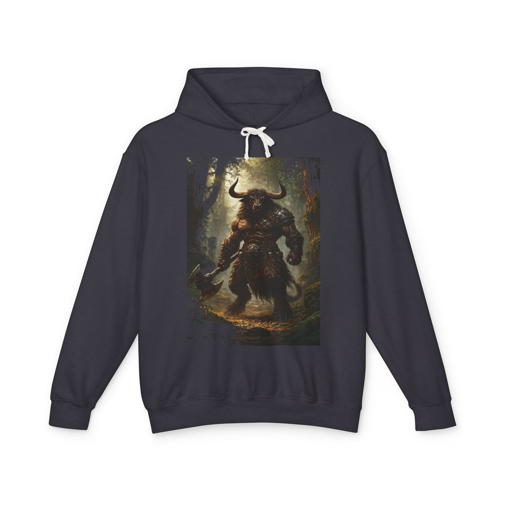Minotaur Warrior Hoodie — Mythic Fantasy Graphic Sweatshirt