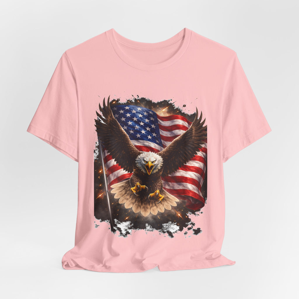 American Eagle Flag T-Shirt — Patriotic Bald Eagle Graphic Tee
