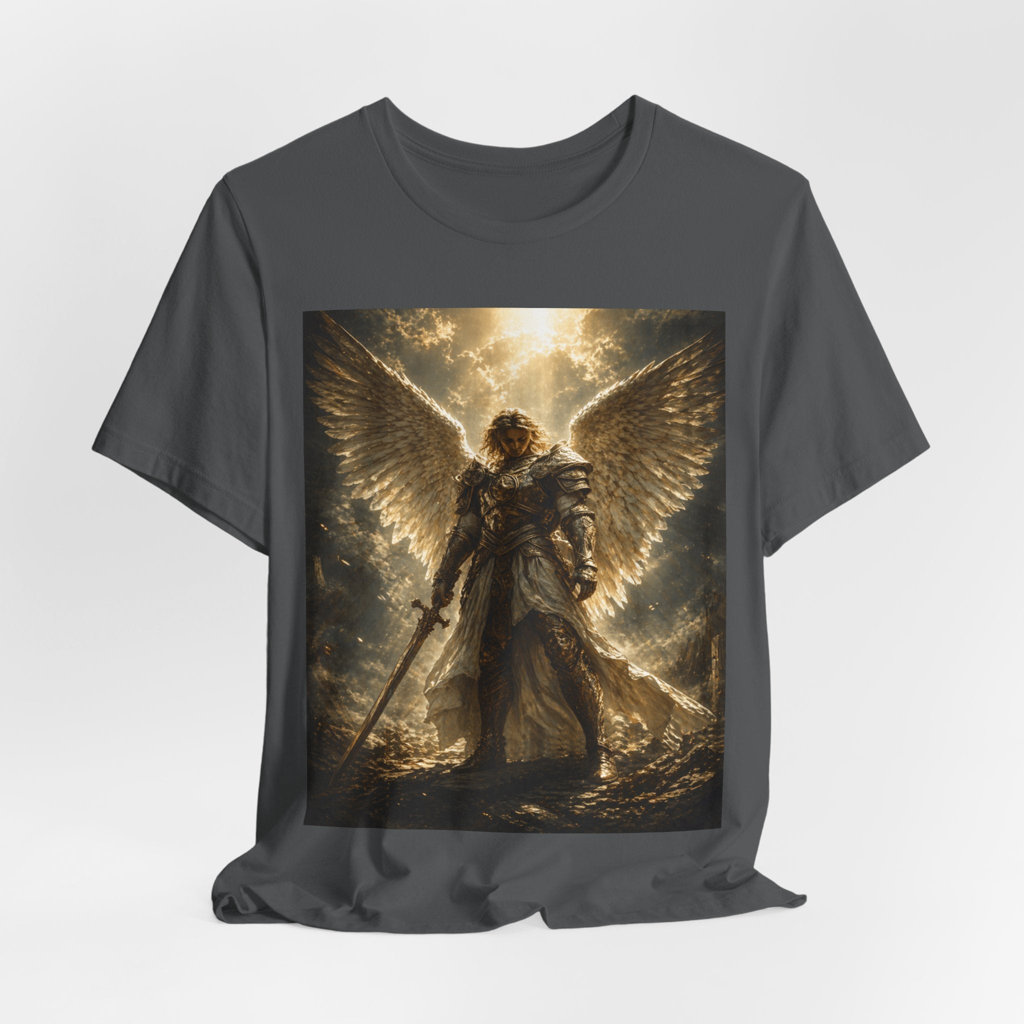 Angel Warrior Graphic Tee — Celestial Armor Archangel T-Shirt