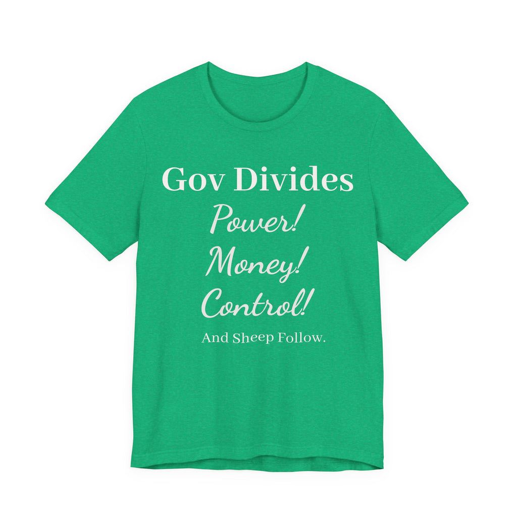 Gov Divides Tee — Pastel Political Statement T-Shirt
