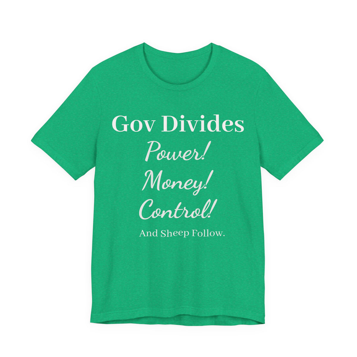 Gov Divides Tee — Pastel Political Statement T-Shirt