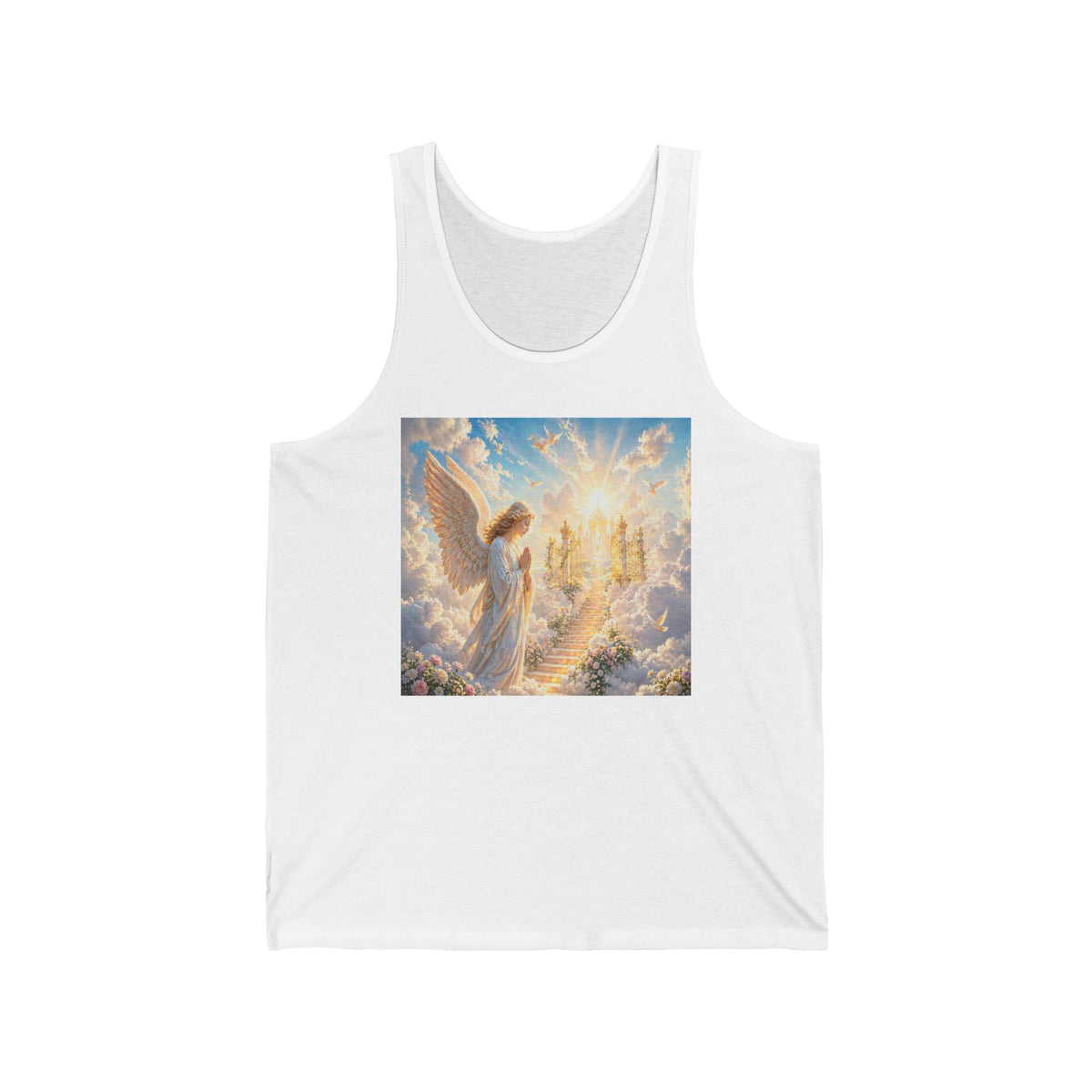 Angel Guardian Tank Top — Heavenly Wings & Stairway to Light Spiritual Tank
