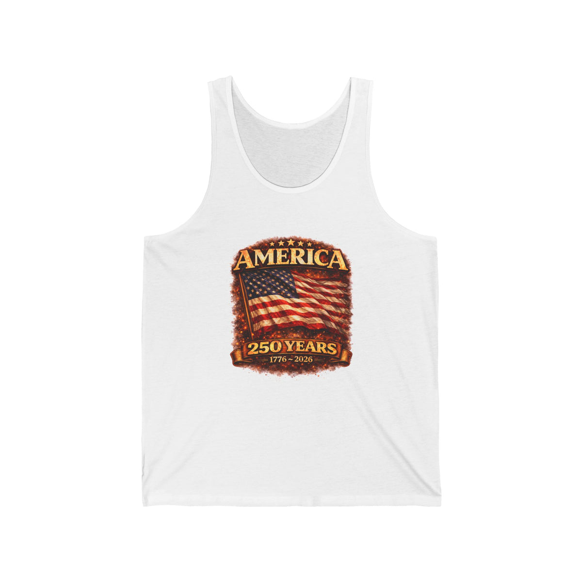 America 250 Years Vintage Flag Tank Top — 1776–2026 Patriotic Fourth of July Shirt