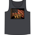 Veteran Daughter Tank Top — "My Daughter Is A Vet" American Flag Patriotic Shirt