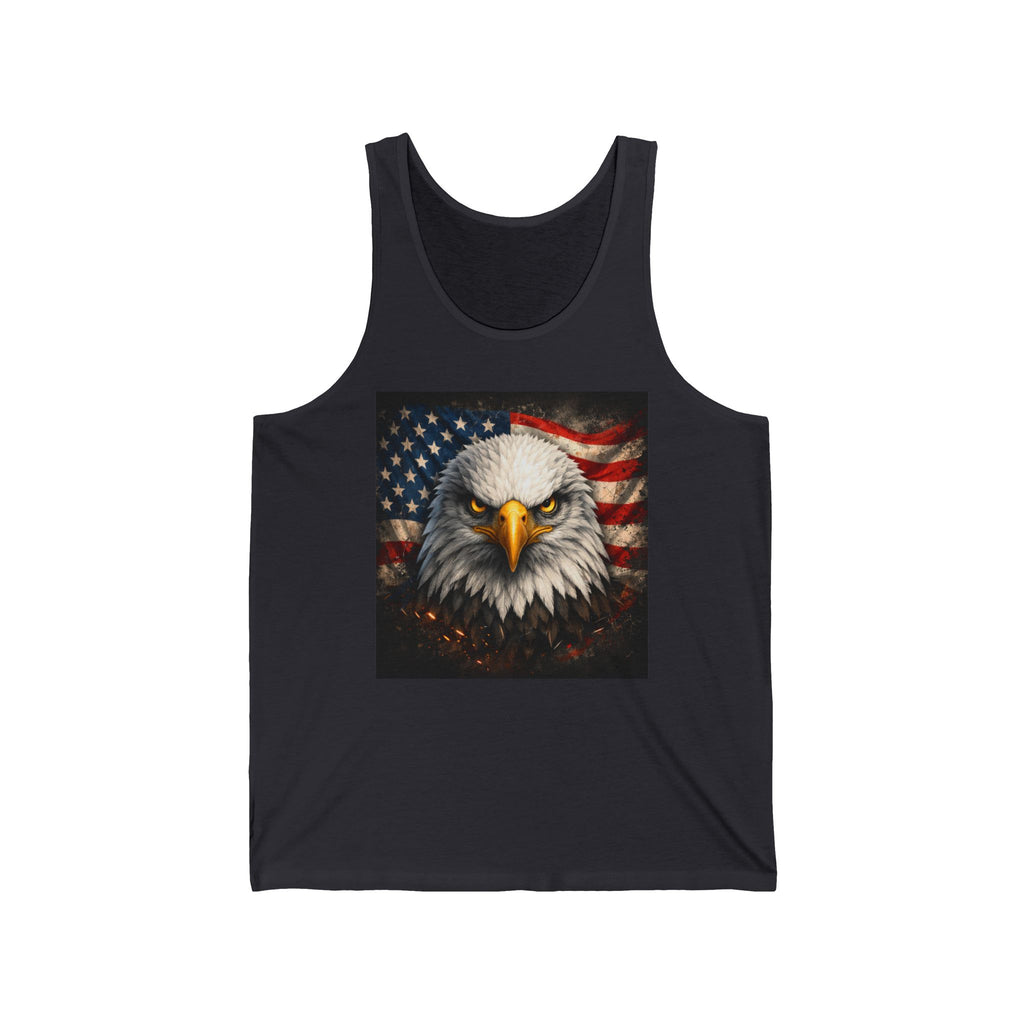 American Eagle Tank Top — Patriotic Bald Eagle with USA Flag