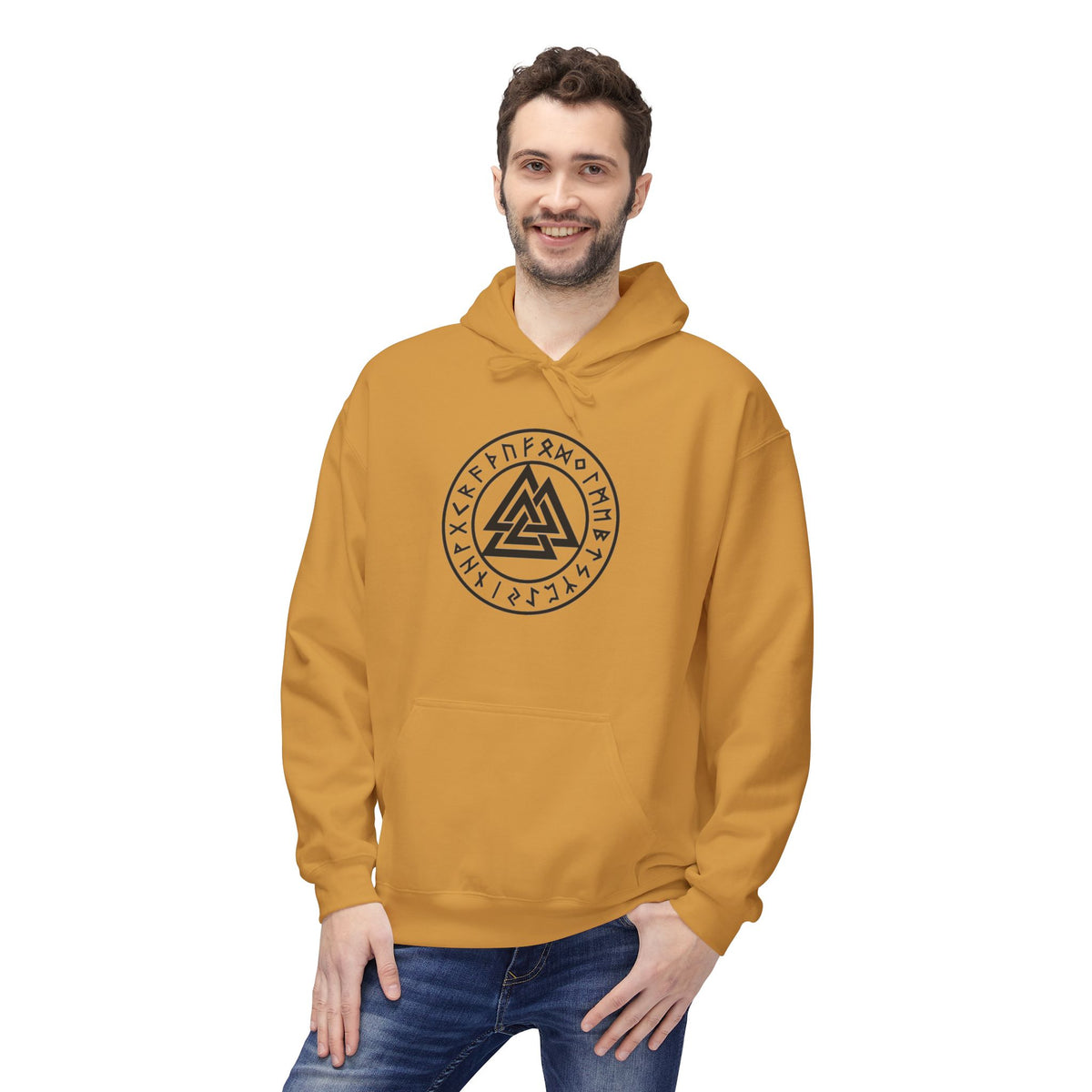 Valknut Rune Hoodie — Norse Viking Symbol for the slain warrior