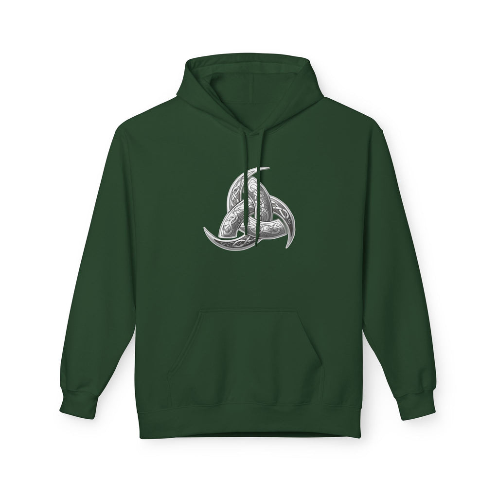 Viking Triple Horns Hoodie — Norse Valknut Knot Graphic Pullover