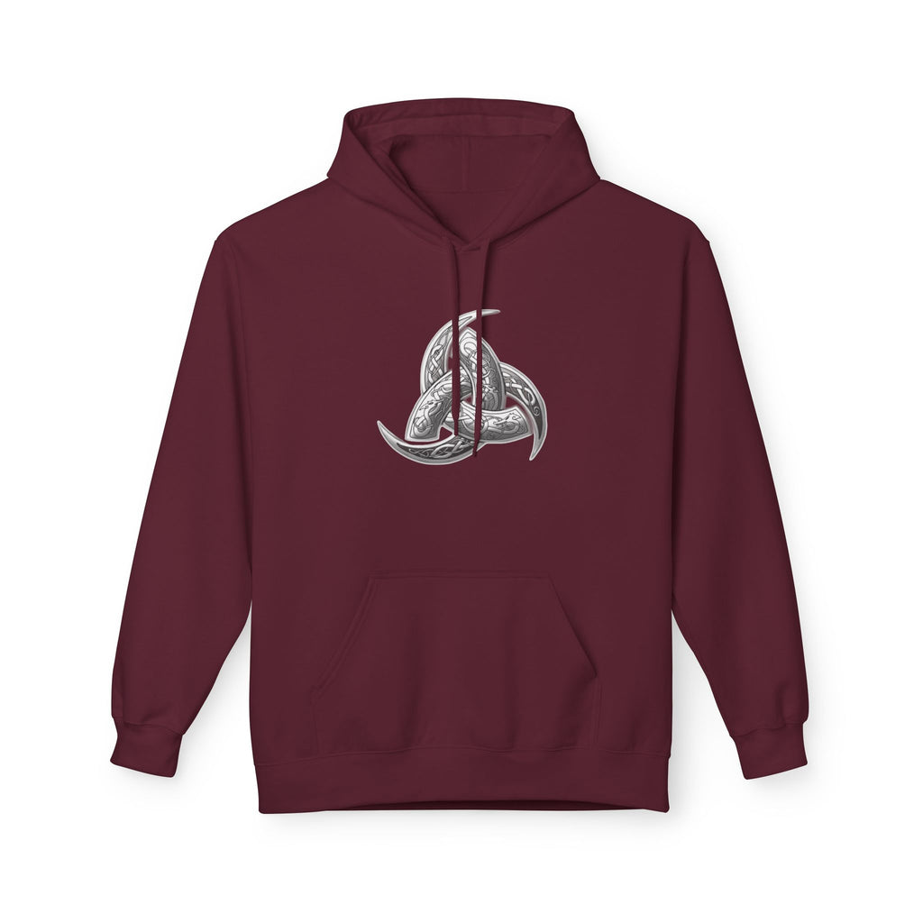 Viking Triple Horns Hoodie — Norse Valknut Knot Graphic Pullover