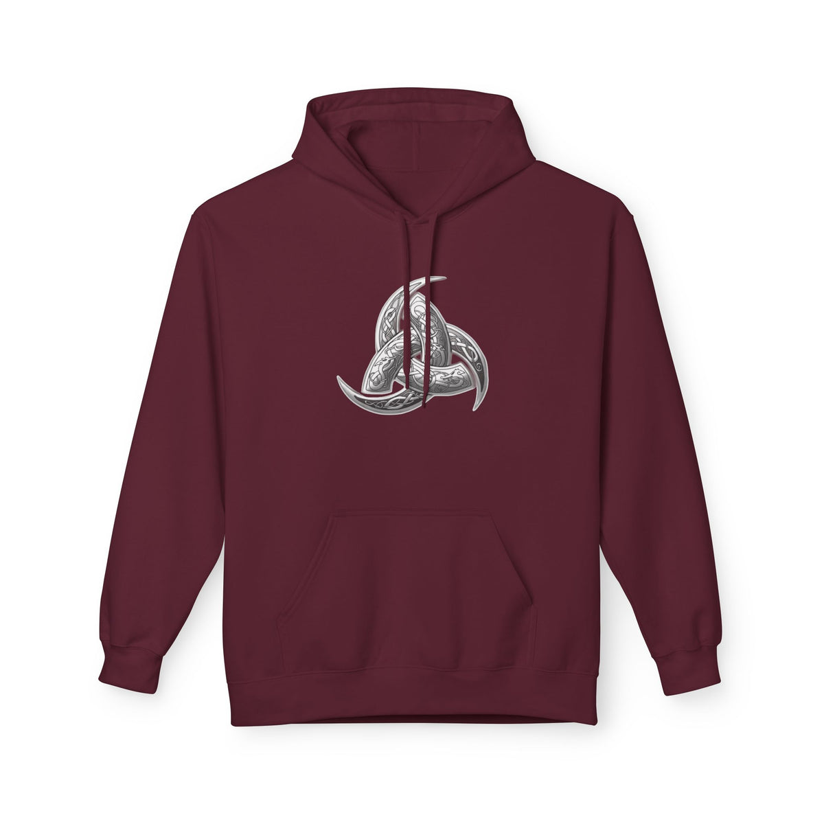 Viking Triple Horns Hoodie — Norse Valknut Knot Graphic Pullover