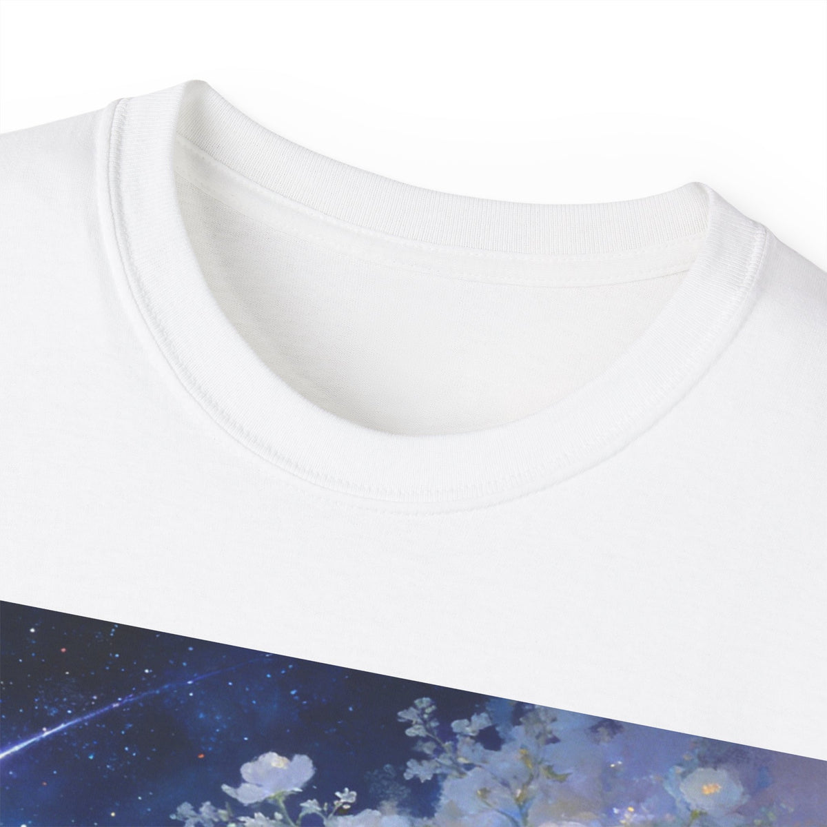Unicorn Mystic Night Sheep Cotton Tee — Dreamy Moonlit Tree Art T-Shirt