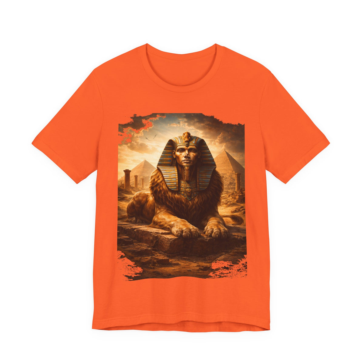 Egyptian Sphinx Graphic Tee — Vintage Pyramid Sunset T-Shirt