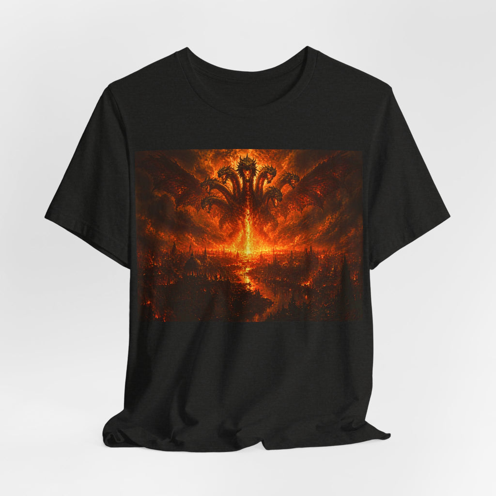 The seven headed dragon from the end of times T‑Shirt — Dark Graphic Tee